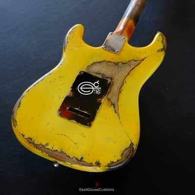 Fender Stratocaster HSS TV Yellow Heavy Aged Relic image 14