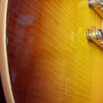Univox Gimme electric guitar 1970's Sunburst Flame Top image 3