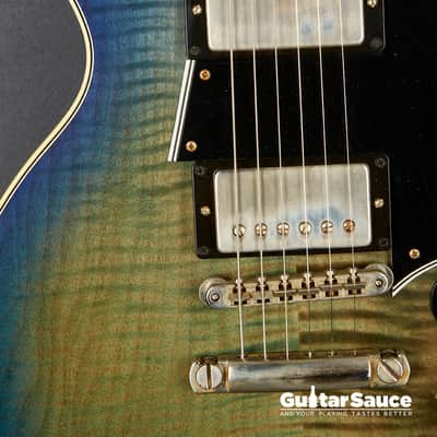 Gibson Custom Shop Les Paul Special Double Cut Figured Humbucker 2019 - Aqua Flamed (Cod.1462UG) image 4