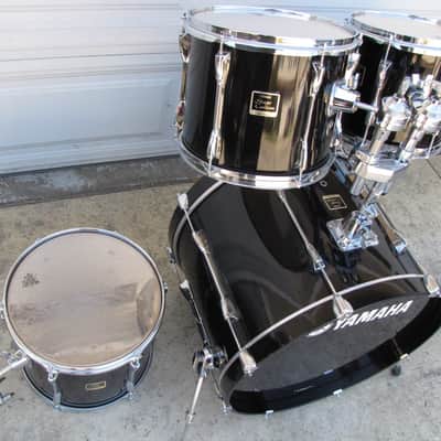 Yamaha Stage Custom Drum Set Shell Pack Black Lacquer Made In Indonesia USED KIT image 6