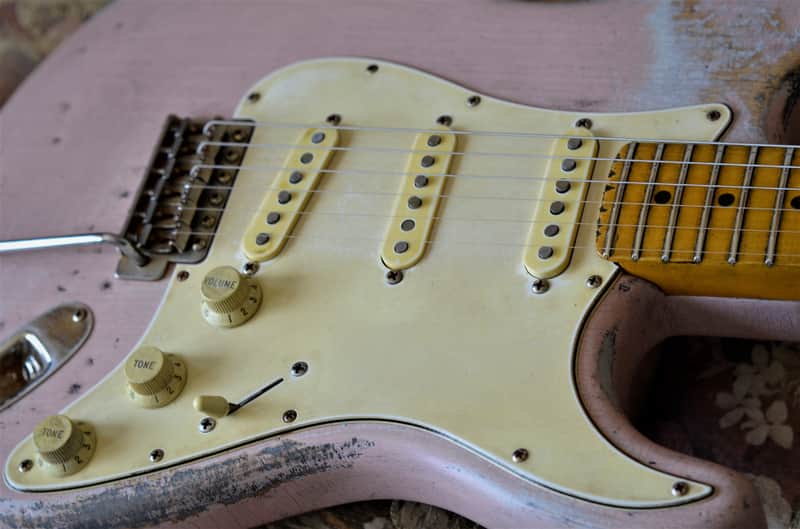 Fender American Stratocaster Heavy Relic Shell Pink Eric Johnson Pups Maple Neck image 1