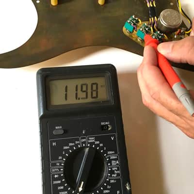 Schecter complete F500t Stratocaster monstertone single coil pickup assembly with brass pickguard image 21
