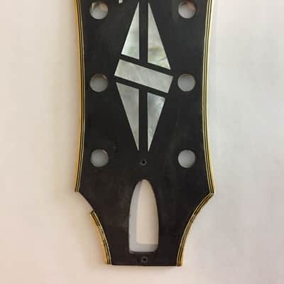 Gibson Les Paul Custom headstock overlay, vintage, 1970's 1970's Black image 1