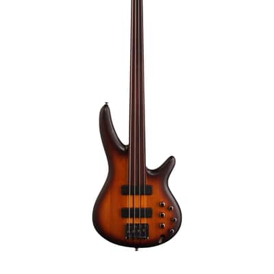 Ibanez SRF700 Portamento Fretless Bass Guitar Brown Burst image 2