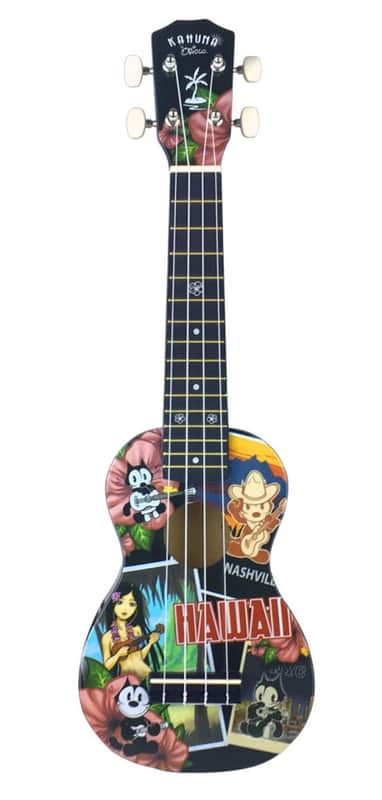 Kahuna Felix The Cat Soprano Ukulele - Red Uke w/ Gigbag image 1