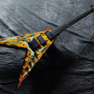 B.C. Rich Kerry King KKV Flying V - Tribal Flames - VERY GOOD condition image 4