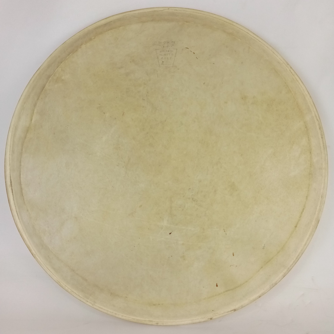WFL Drum Co/Ludwig 15"Calf Skin Keystone Snare/Tom Head Batter/Resonant 40s USA — main photograph