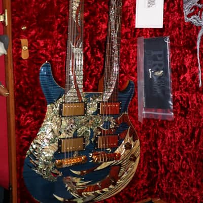 PRS Paul Reed Smith 20th Anniversary Dragon Doubleneck Whale Blue image 22