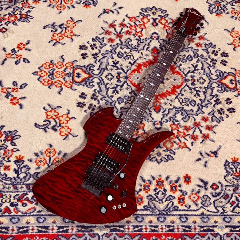 2015 B.C. Rich Mockingbird STC Slash - Made In Korea - Trans Red AAA Quilted Maple Top image 1