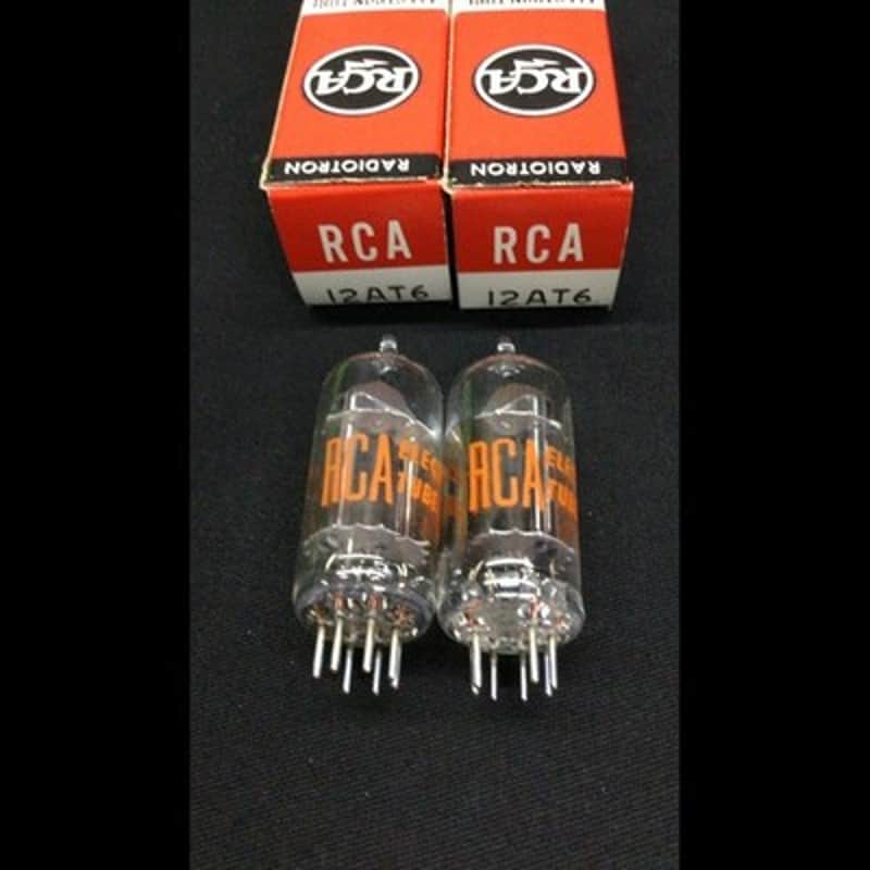 NOS NIB Pair RCA 12AT6 Vintage Radio Vacuum Tubes TESTED 8.9664 image 1