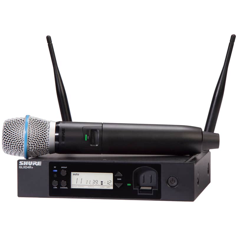 Shure GLXD24R+/B87A Digital Wireless Rack System with BETA 87A Microphone image 1