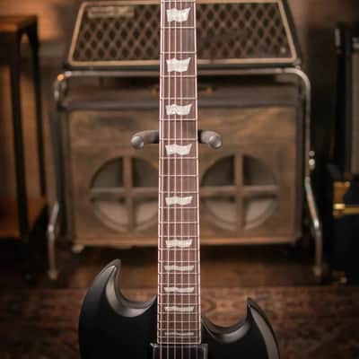 ESP LTD Viper - 1000 Electric Baritone Guitar - Black Satin image 3
