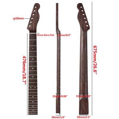 Wenge TL Guitar Neck,22-Fret image 7