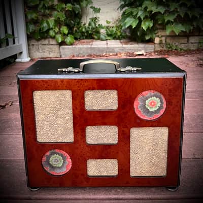 Rotary Connection 1x8” mini/portable/desktop loaded guitar speaker cab! Closed back. Vintage Rola speaker. Unique MCM look. 4 ohms / 25 watts. 2026. Wood/Black image 10
