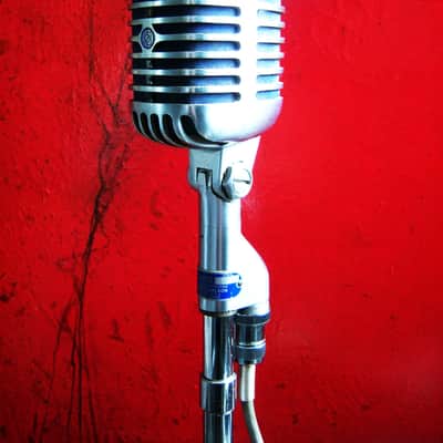 Vintage RARE 1957 Stromberg Carlson MC-41 / Shure 55S variant Satin Chrome w cable & Atlas SO-1B Elvis 55 Super 55 image 8
