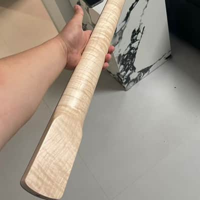 4-string electric bass neck jazz bass stainless steel 20 frets flame Maple guitar neck 34inch hole 18mm Rosewood fingerboard image 4
