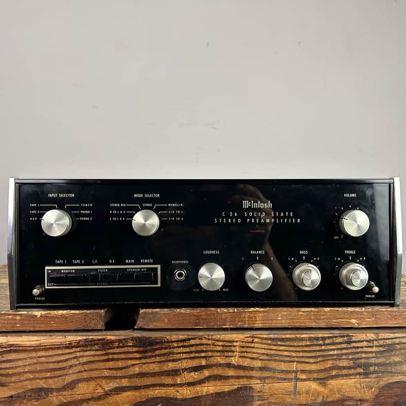 McIntosh C-26 Preamplifier 1970’s - Black/green image 1