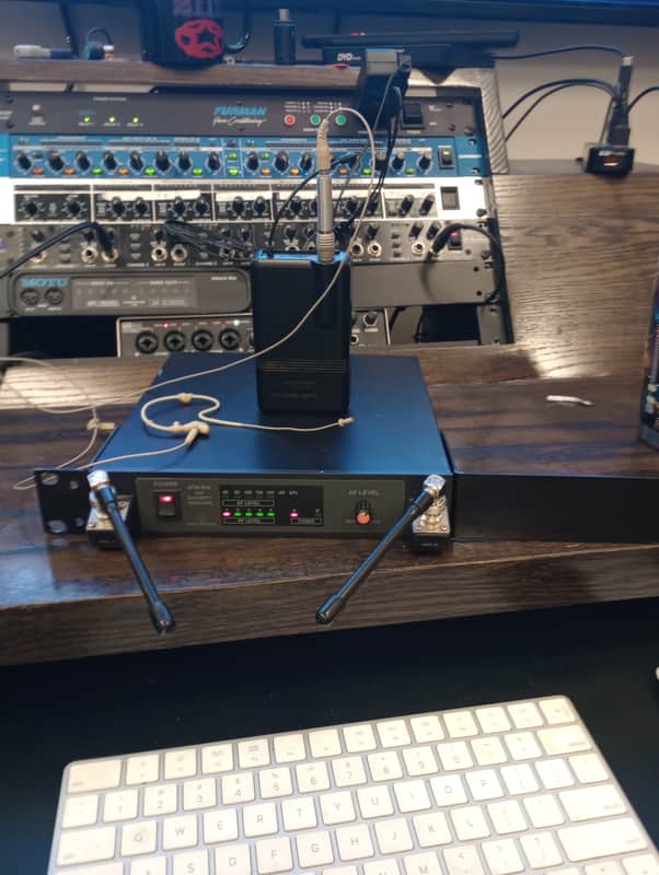 Audio Technica ATW-R14 Wireless w/ ATW-T51, ear worn lavalier and rack ears image 1