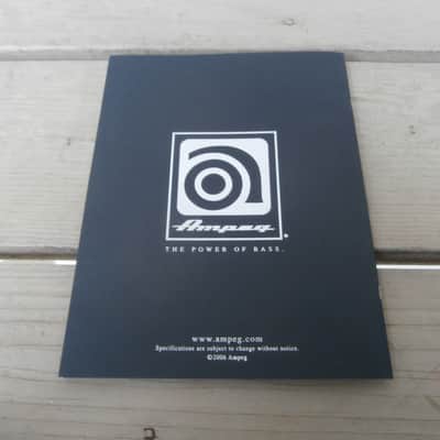 2006 Ampeg Catalog! Rare, Original Case Candy, Paperwork! image 5