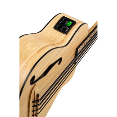Ortega RUNAB-UB Bamboo Series Solid Bamboo Top & Neck Short Scale 4-String Acoustic-Electric Uke Bass w/Deluxe Gig Bag image 12
