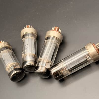 Philips Miniwatt EL34 METAL BASE Tubes Quartet Tested Metrix U61B 89,5% MATCHED image 5