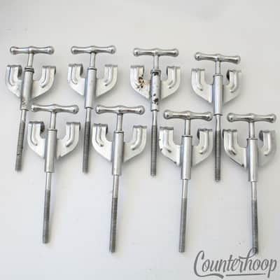*Pearl 8x Bow-Tie Bass Drum Tension T-Rods+Claws Metric Japan Vintage 60s 4 1/8" image 1