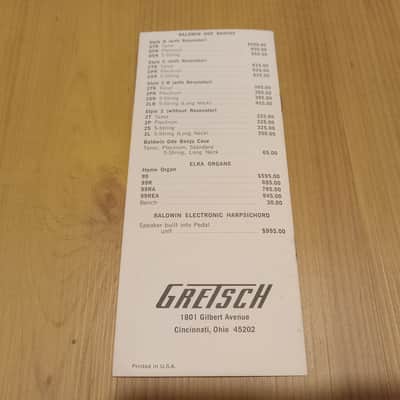 Vintage August 1972 Gretsch Full-Line (Guitar, Drum, Sho-Bud) Price List! image 5