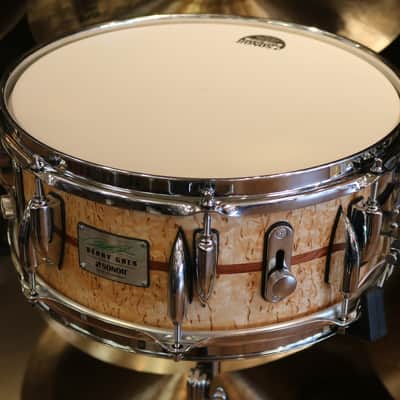 Sonor 13x 5.75" Benny Greb Signature Beech Snare Drum with Teardrop Lugs and Bubinga Inlay image 2
