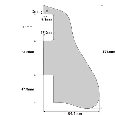 1-Hole Pickguard for EPI China ES-335 Guitar 4Ply White Pearl image 2