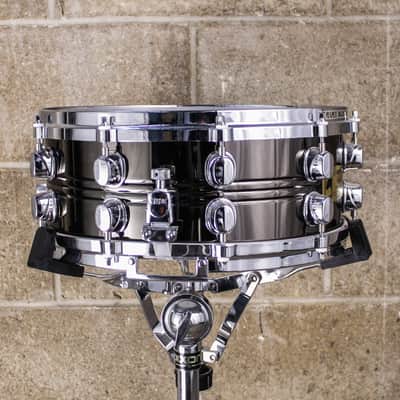 Mapex 6" x 14" Steel Black Panther Snare Drum image 5