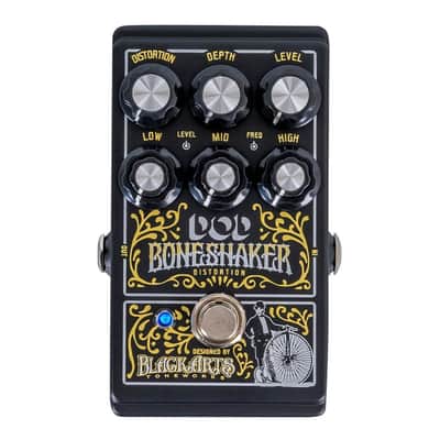 DigiTech DOD Boneshaker Dirty Boost Distortion Pedal with 3-Band Semi-Parametric EQ and Blue LED Status Indicator image 1