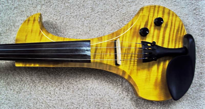 Goldsun Electric Violin Flamed Maple Zeta Copy image 1