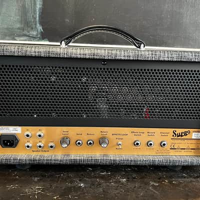 Supro 1699RH Statesman 2-Channel 50-Watt Tube Guitar Head 2017 - Present - Black Rhino image 3