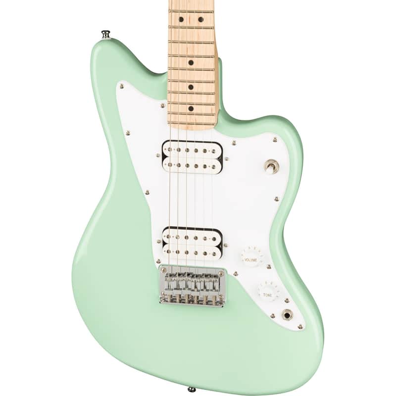 Squier Mini Jazzmaster HH Electric Guitar- Surf Green with Maple Fingerboard image 1