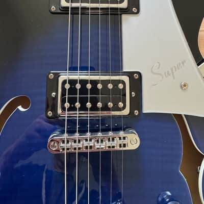 Hagstrom Super Viking – Semi Hollow, Dark Baltic Sea Blue – Excellent Condition image 4