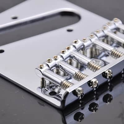 Top Load Telecaster Tele Style Guitar Bridge in Chrome image 2