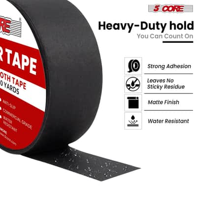 5 Core Gaffers Tape 2" 30 Yards 4Pcs Professional Black Pro Gaff Tape Non Reflective Water Resistant image 6