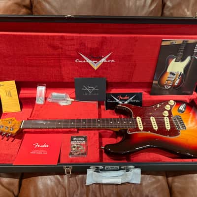 Fender Fender Custom Shop American Custom Stratocaster NOS 2025- Chocolate 3 Color Sunburst. Roasted Birdseye / AAA Rosewood image 16