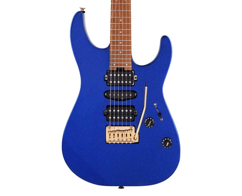 Charvel Pro-Mod DK24 HSH 2PT CM Caramelized Maple FB Mystic Blue image 1