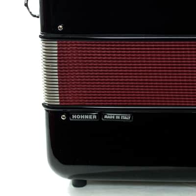 USED Hohner Anacleto Rey Del Norte TT FBbEb/GCF Accordion Black/Red (MINT) image 8