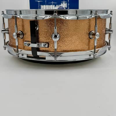 Montineri Custom Drums: 14” x 5” 10-COB Lug Copper Sparkle Snare image 11
