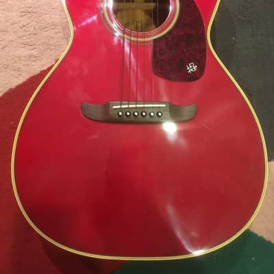 Fender Japan YC-25H Catalina Hanako early 1980s red acoustic Terada 1982-85 MIJ Made in Japan image 1