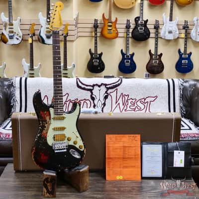 2026 Fender Custom Shop Black Lightning Stratocaster Floyd Rose HSS Rosewood Board Heavy Relic Candy Tangerine 8.05 lbs image 6