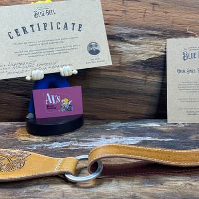 Blue Bell Straps  MONTEREY Artisan Custom for Al’s Music Factory  Aniline Patina Washed Silver Hardware image 8