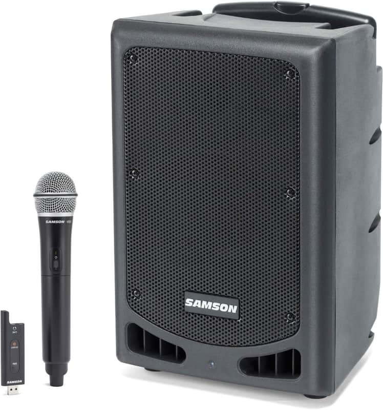 Samson Expedition XP208W Portable PA System, Gray with Bluetooth - Open Box image 1