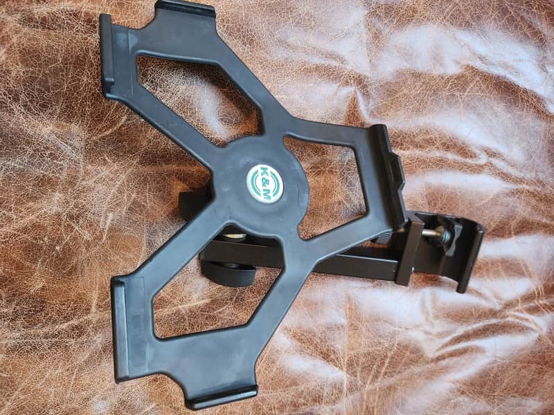 K&M 19722 Clamp-On Mic Stand iPad 2 Holder 2010s - Black image 1