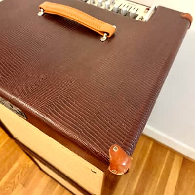 Mesa Walkabout Scout 15” Combo Amp with Matching Extension Cabinet In Rare Wine Red Lizard Tolex image 8