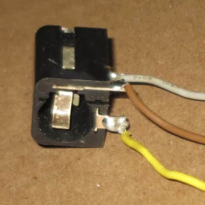 2 lite use genuine Boss INPUT jacks (for compact sized pedals) +nuts,washers,wires (+3 extra wires & 2 zip ties) BOTH jacks have brown,gray,yellow wires attached, work fine, from 2000s (can be used on most other year Boss pedals) NO: pedal(s), other parts image 16