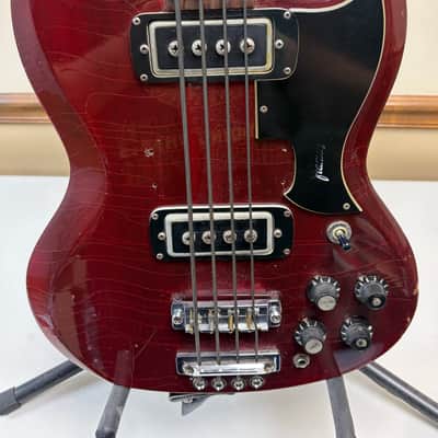 Framus Vintage Framus S-375 SG Bass Short-scale w/set-in neck. Early 1970’s - Cherry image 1