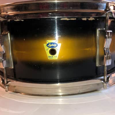 Ludwig No. 491 Pioneer 5x14" 6-Lug Snare Drum with Keystone Badge 1968 - 1969 - Black/Gold Duco Lacquer image 12
